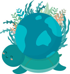 Animal saving the planet Illustration