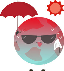 Earth climate change illustration