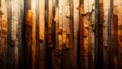 3D illustration Wooden texture background. Backdrop of wood planks, wood surface texture background.