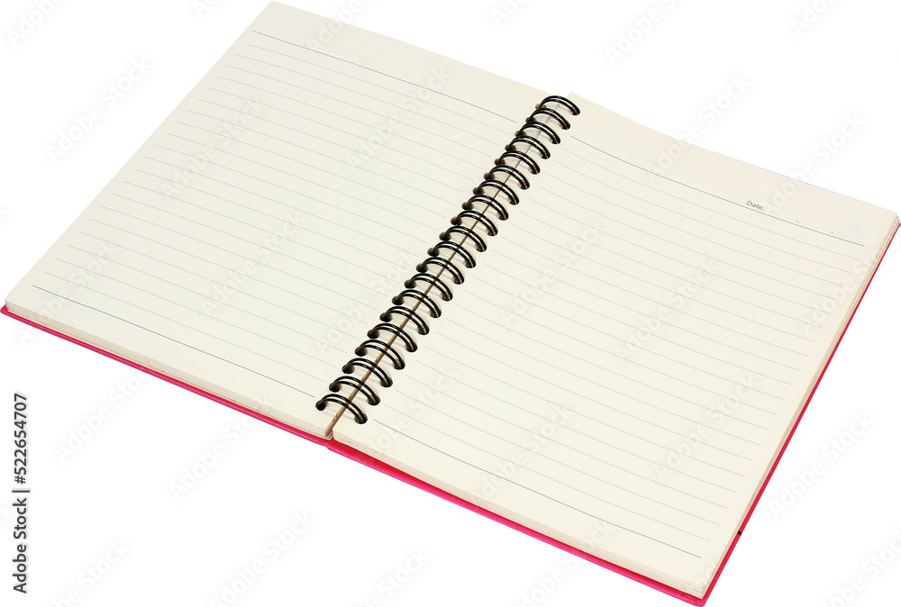 Poster notebook paper background isolated, Clipping paths for design work empty free space mock up