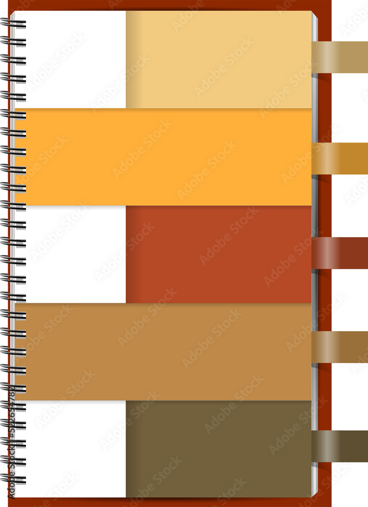 Aufkleber notebook paper background isolated, Clipping paths for design work empty free space mock up