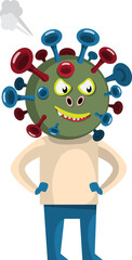 Virus character illustration
