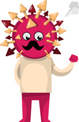 Virus character illustration