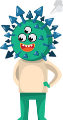 Virus character illustration