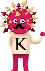 Virus character illustration