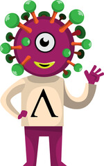Virus character illustration