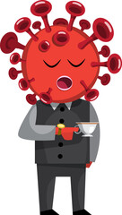 Virus character illustration