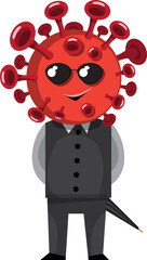 Virus character illustration