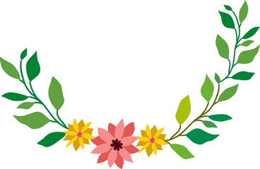 Fototapeta premium Flower frame for decorative