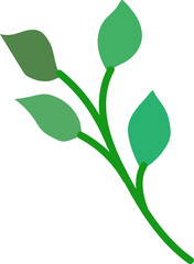 Hand painted leaves illustration