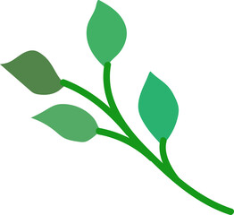 Hand painted leaves illustration