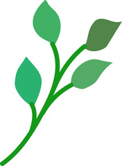 Hand painted leaves illustration