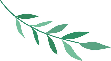 Hand painted leaves illustration