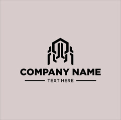 Fototapeta premium logo geometric illustration line art vector design