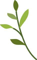 Hand painted leaves illustration