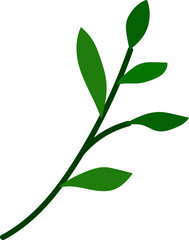 Hand painted leaves illustration