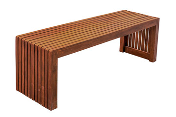 Wooden bench isolated . - obrazy, fototapety, plakaty