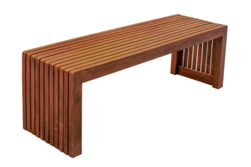 Wooden bench isolated .
