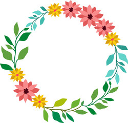 Foliage wreath illustration
