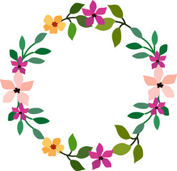 Foliage wreath illustration