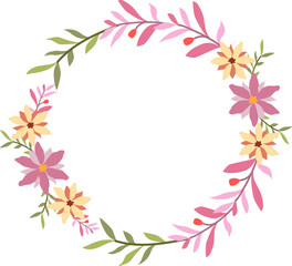 Foliage wreath illustration