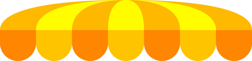 yellow orange shop canopy, awning umbrella red, front roof, striped cafe sunshade