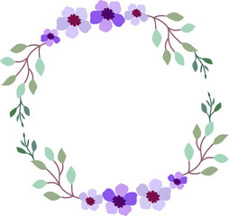 Fototapeta na wymiar Foliage wreath illustration