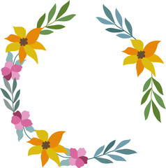 Foliage wreath illustration