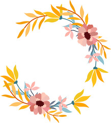 Foliage wreath illustration