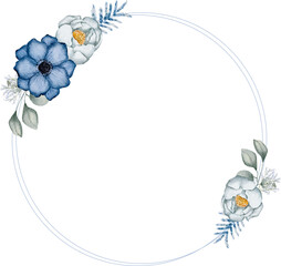 Foliage wreath watercolor