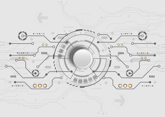 high tech communication concept abstract technology background Circle blank space for your message