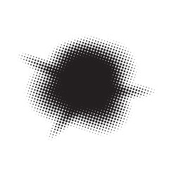 Halftone circle frame dots border. Round border Icon using halftone circle dots raster texture. Vector illustration.
