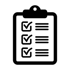 Clipboard icon. Checklist sign symbol for web site and app design.