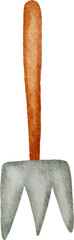 Watercolor shovel illustration