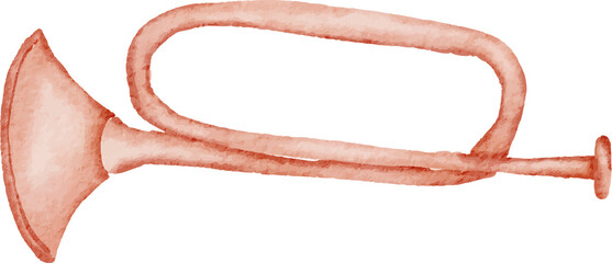 Watercolor trumpet © Johnstocker