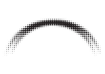Halftone circle frame dots border. Round border Icon using halftone circle dots raster texture. Vector illustration.