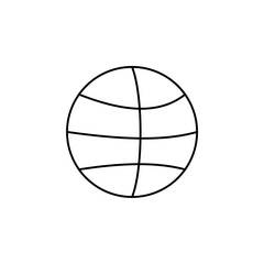 Basketball Thin Line Icon Vector Illustration Logo Template. Suitable For Many Purposes.