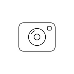 Camera, Photography, Digital, Photo Thin Line Icon Vector Illustration Logo Template. Suitable For Many Purposes.