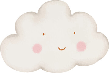 Watercolor cloud illustration