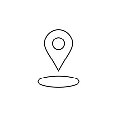 GPS, Map, Navigation, Direction Thin Line Icon Vector Illustration Logo Template. Suitable For Many Purposes.