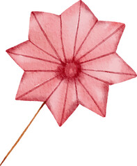 Watercolor windmill toy