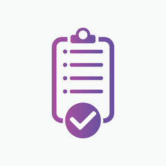 Checklist vector icon. Checklist sign symbol apps or web interface. 
