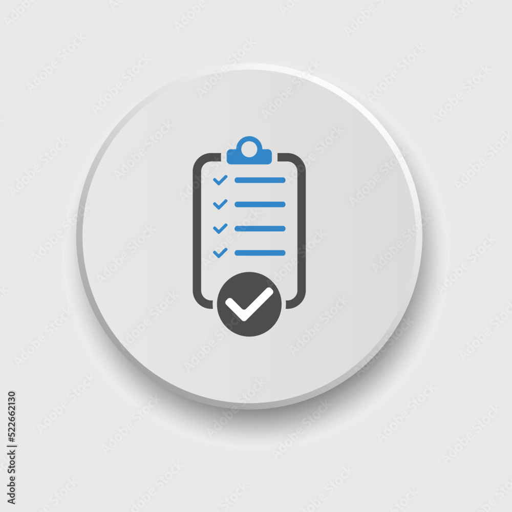 Wall mural checklist vector icon. checklist sign symbol apps or web interface.