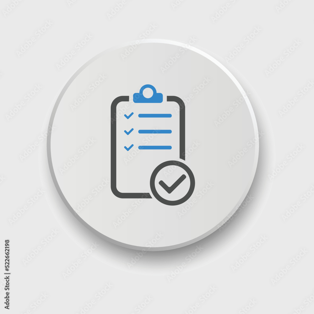 Wall mural checklist vector icon. checklist sign symbol apps or web interface.