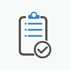 Checklist vector icon. Checklist sign symbol apps or web interface. 
