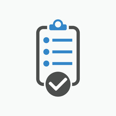Checklist vector icon. Checklist sign symbol apps or web interface. 
