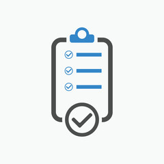 Fototapeta premium Checklist vector icon. Checklist sign symbol apps or web interface. 