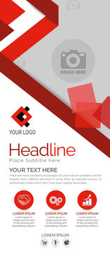 Roll up Banner Design Vertical Template