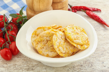 Natural organic grain rice chips
