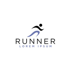 runner logo icon and vector